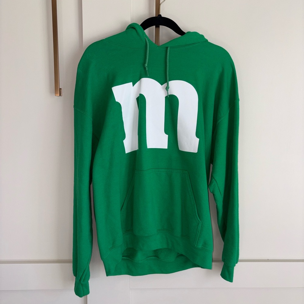 Green Hoodie with White Lettering